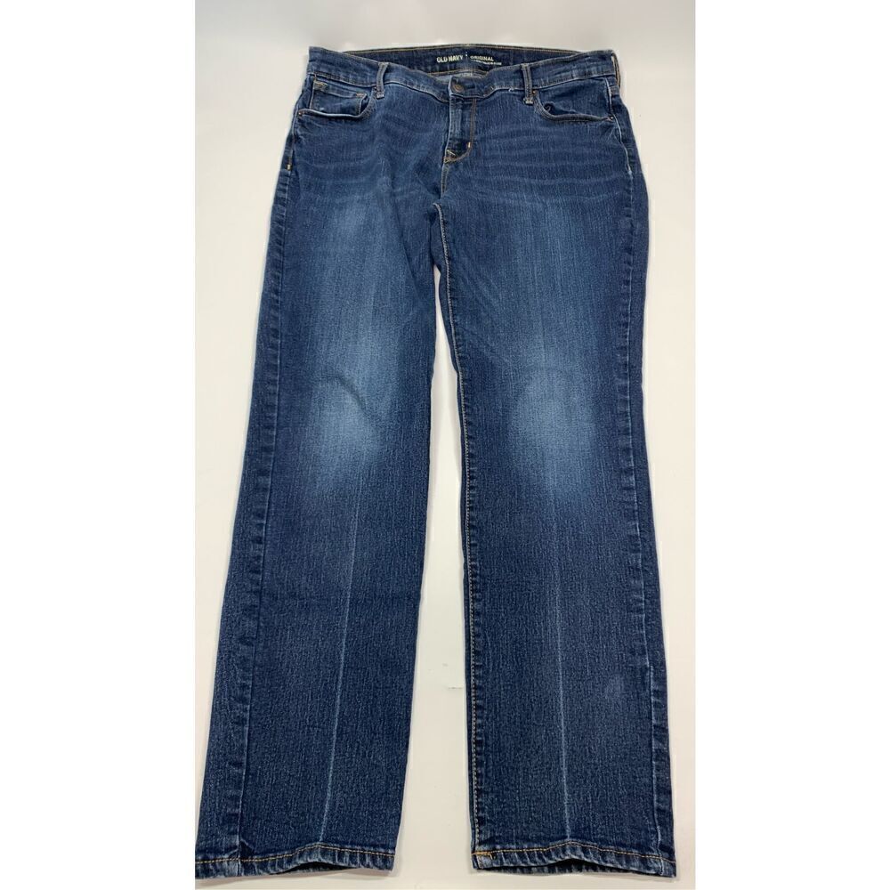Old Navy Women's Denim Five-Pocket Original Mid-Rise Jeans Blue Size 14 Regular